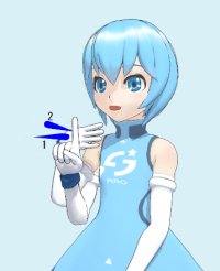 手話　指文字「びょ」