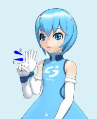 手話　指文字「びゅ」