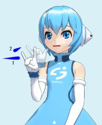 手話　指文字「ぎゃ」