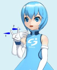 手話　指文字「ぎょ」