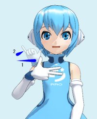 手話　指文字「じゃ」