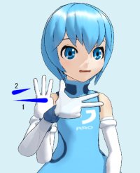 手話　指文字「じゅ」