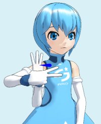 手話　指文字「にゅ」